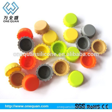 factory existing mold 2*1cm cute smile face food grade silicone bottle stopper with custom logo